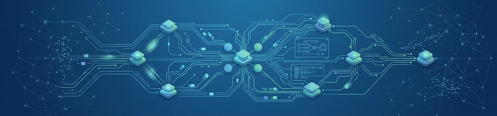 Google Antigravity 概念封面圖，充滿未來感的情境式工作空間