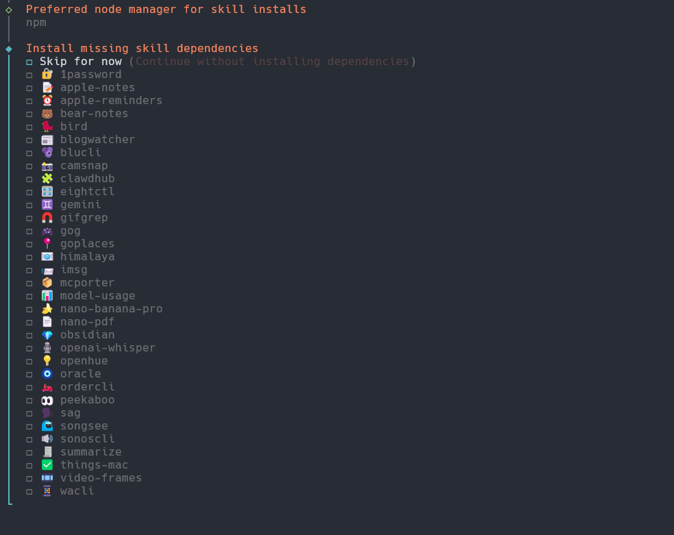 手動選擇 Skill 列表
