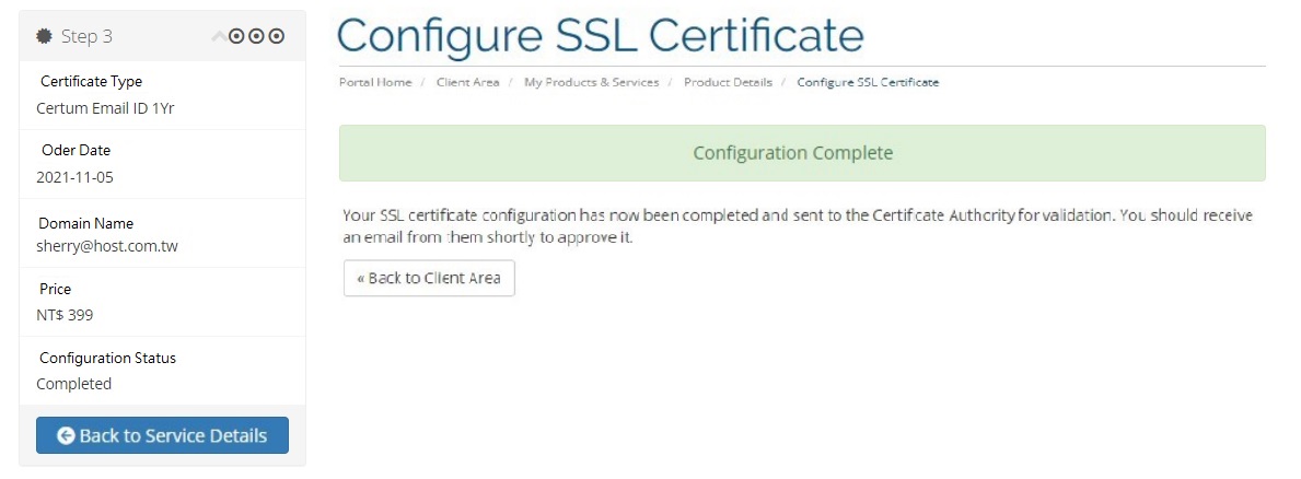 S/MIME certificate Installation
