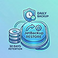 虛擬主機提供 JetBackup 每日自動備份與 30 天自助還原機制