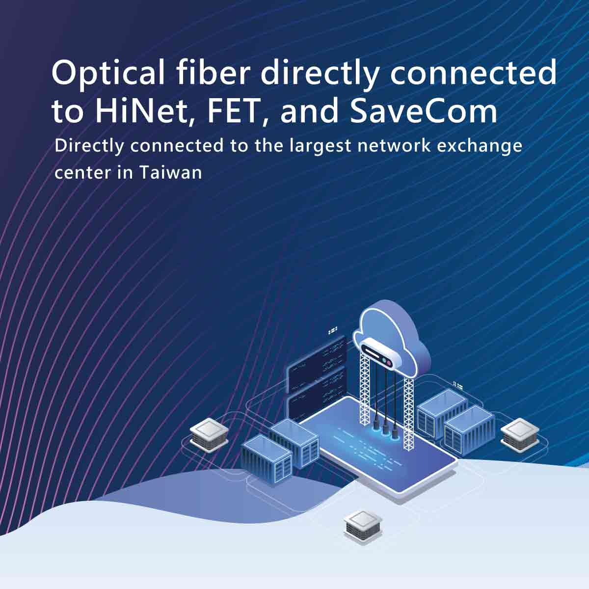 Optical fiber directly connected to HINET
